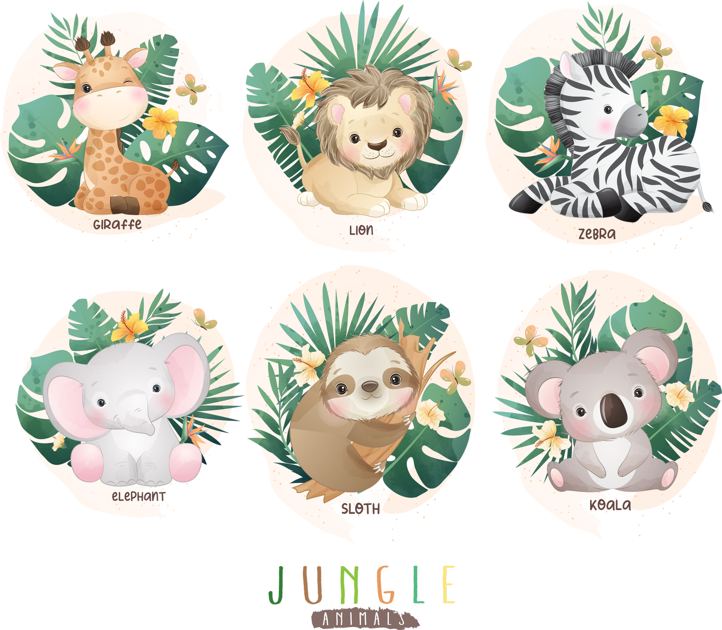 Jungle Animals Wall Decals