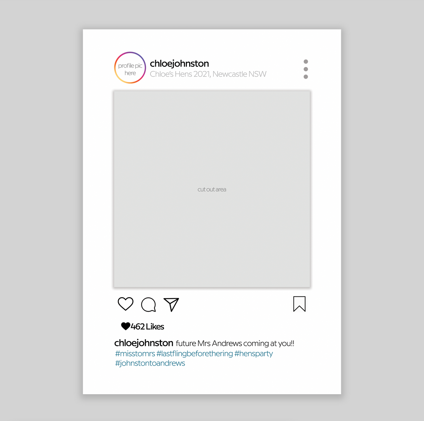 Instagram Selfie Frame - Customisable