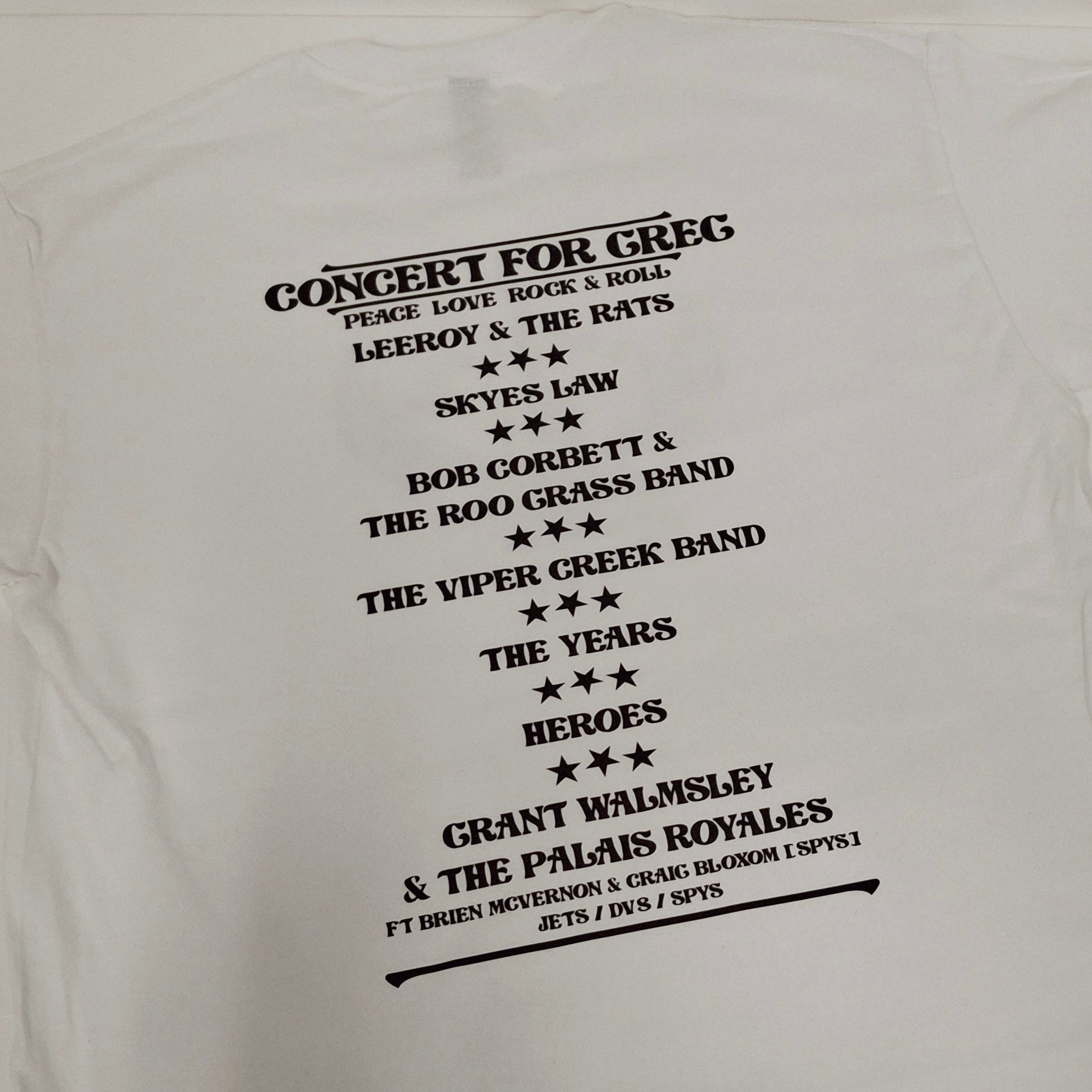 Concert for Greg Bryce : T-shirts