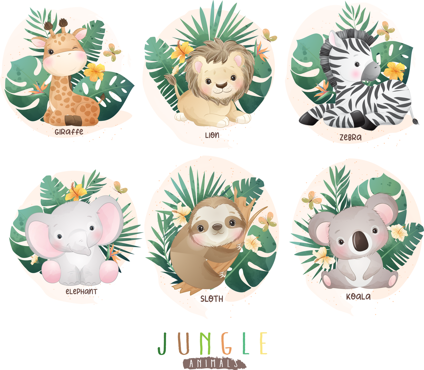 Jungle Animals Wall Decals – GENR8printing