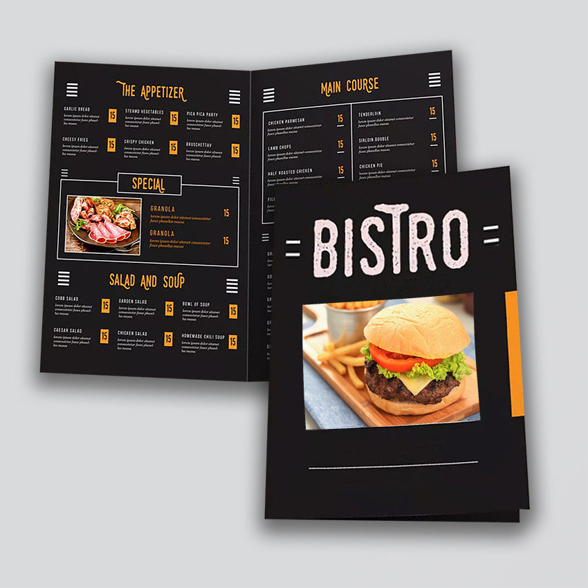 Menu A3 Bi-Fold – Genr8Printing